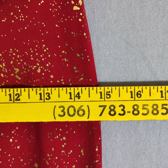 ZYIA Active Leggings women's size 6-8 red with gold decoration Sporty Yoga - Picture 8 of 11